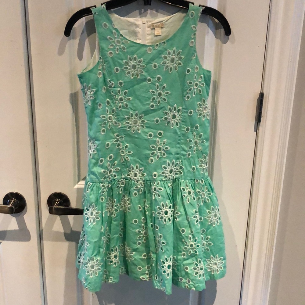 Turquoise flower dress